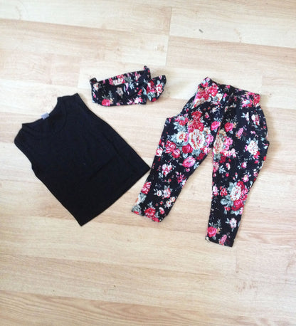 [356113] - Baju Setelan Kutung Anak Import - Motif Summer Flowers