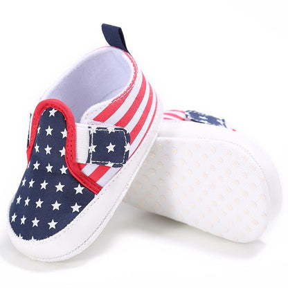 [105197-NAVY STRIPE] - [IMPORT] Sepatu Bayi Prewalker Kets Sneakers USA Star [B9120]