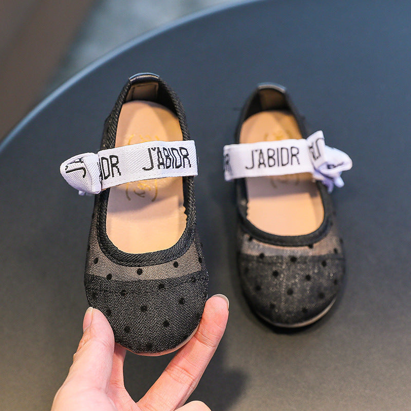 [381102-BLACK] - Casual Shoes / Sepatu Slip On Anak Import - Motif Little Polka dots