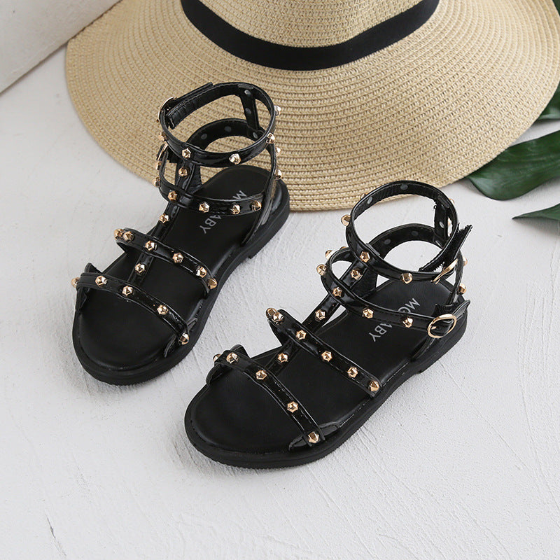 [381151] - Sepatu Sandal Tali Trendy Anak Import - Motif Jewelry Strap