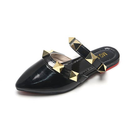 [381177] - Sandal Flat Trendy Anak Import - Motif Diamond Pyramid