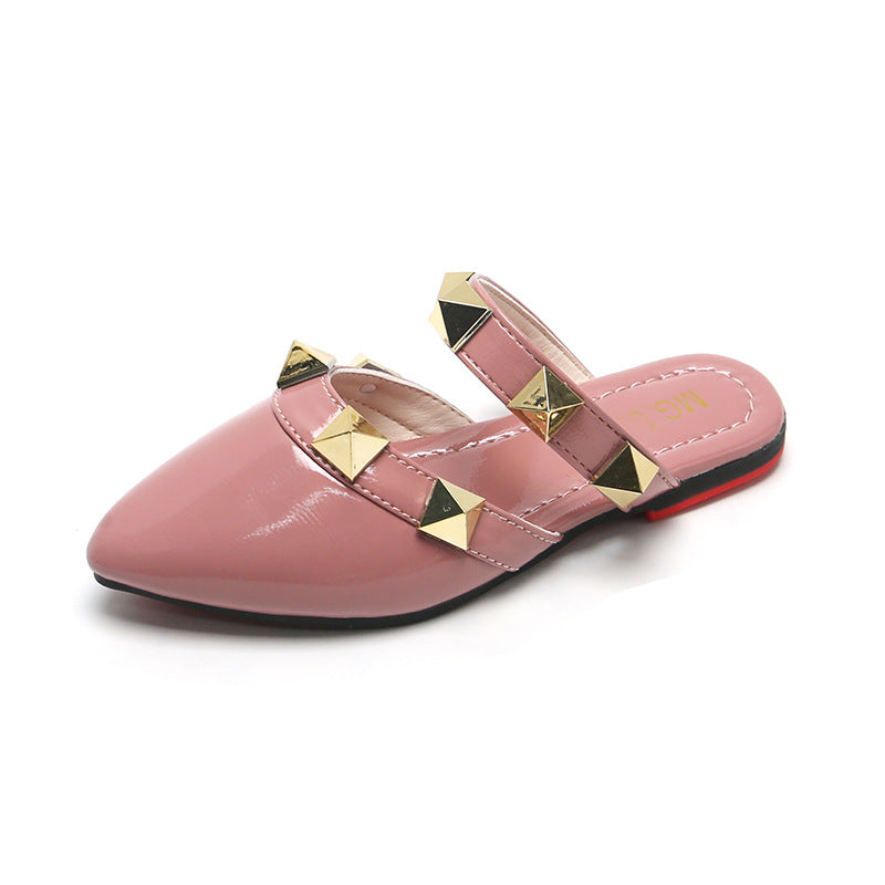 [381177] - Sandal Flat Trendy Anak Import - Motif Diamond Pyramid