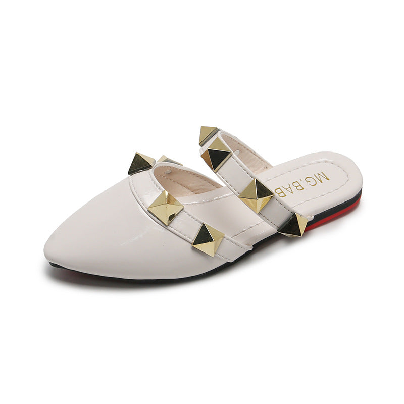 [381177] - Sandal Flat Trendy Anak Import - Motif Diamond Pyramid