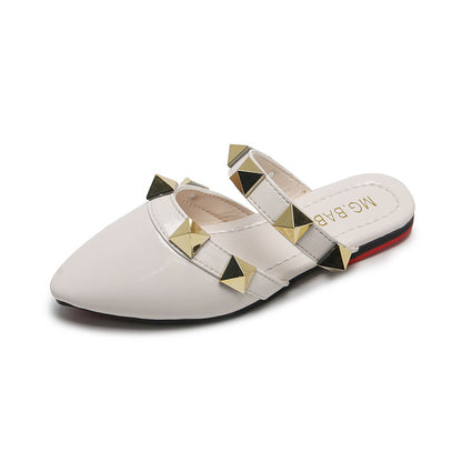 [381177] - Sandal Flat Trendy Anak Import - Motif Diamond Pyramid