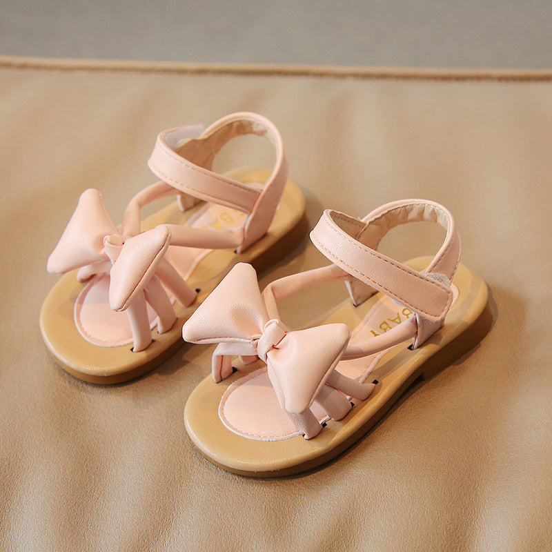 [381234] - Sepatu Sandal Flat Slip On Pesta Import Anak Perempuan - Motif Bubble Ribbon