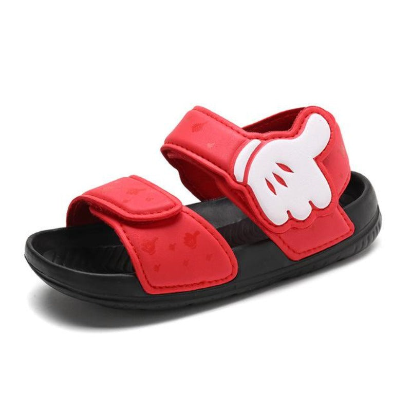 [382105-RED] - Sepatu Sandal Santai Anak Import - Motif Cartoon Hands