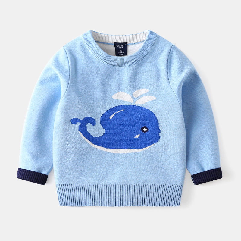 [383113] - Atasan Sweater Anak Trendi - Motif Great Whale