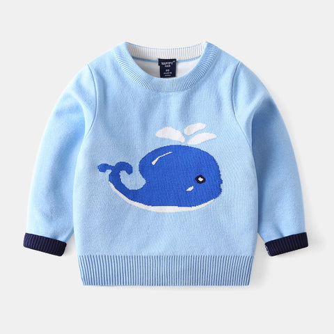 [383113] - Atasan Sweater Anak Trendi - Motif Great Whale