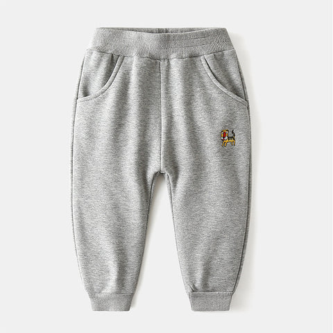 [383149-GRAY] - Celana Jogger Santai Anak - Motif Small Tiger