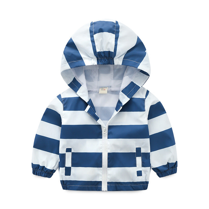 [383176] - Atasan Jaket Hoodie Belang Import Anak Laki-Laki - Motif Big Stripe