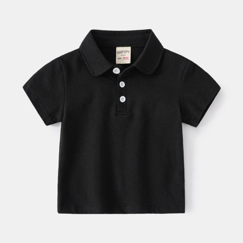 [383192] - Atasan Kaos Polo Kerah Anak Laki-Laki - Motif Fine Fiber