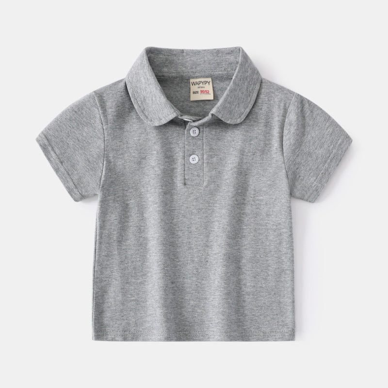 [383192] - Atasan Kaos Polo Kerah Anak Laki-Laki - Motif Fine Fiber