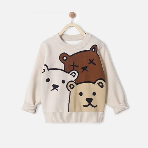 [383196] - Atasan Sweater Lengan Panjang Anak Perempuan - Motif Three Bears