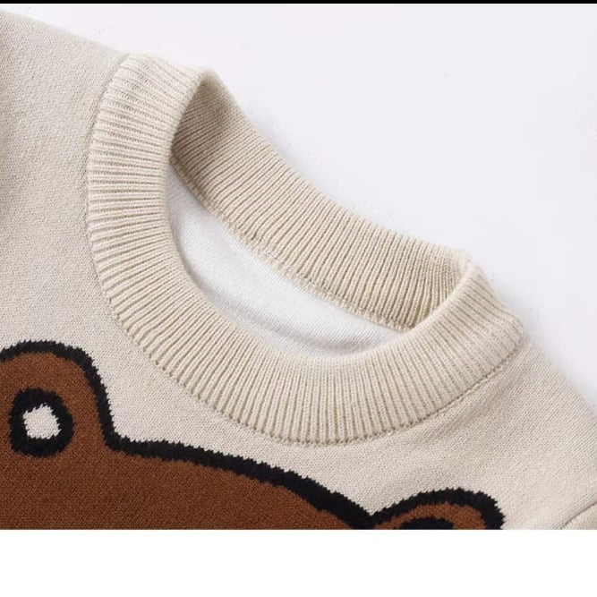 [383196] - Atasan Sweater Lengan Panjang Anak Perempuan - Motif Three Bears