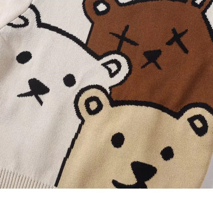 [383196] - Atasan Sweater Lengan Panjang Import Anak Perempuan - Motif Three Bears
