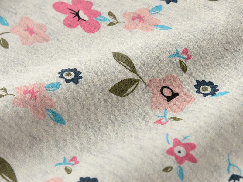 [363292] - Atasan Sweater Anak Perempuan Import - Motif Flower Leaf