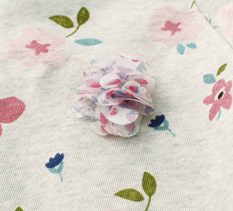 [363292] - Atasan Sweater Anak Perempuan Import - Motif Flower Leaf