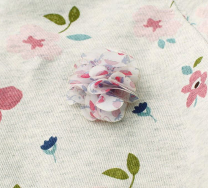 [363292] - Atasan Sweater Anak Perempuan Import - Motif Flower Leaf