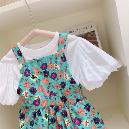 [363481] - Setelan Overall Anak Fashion Trendy - Motif Ornate Flower