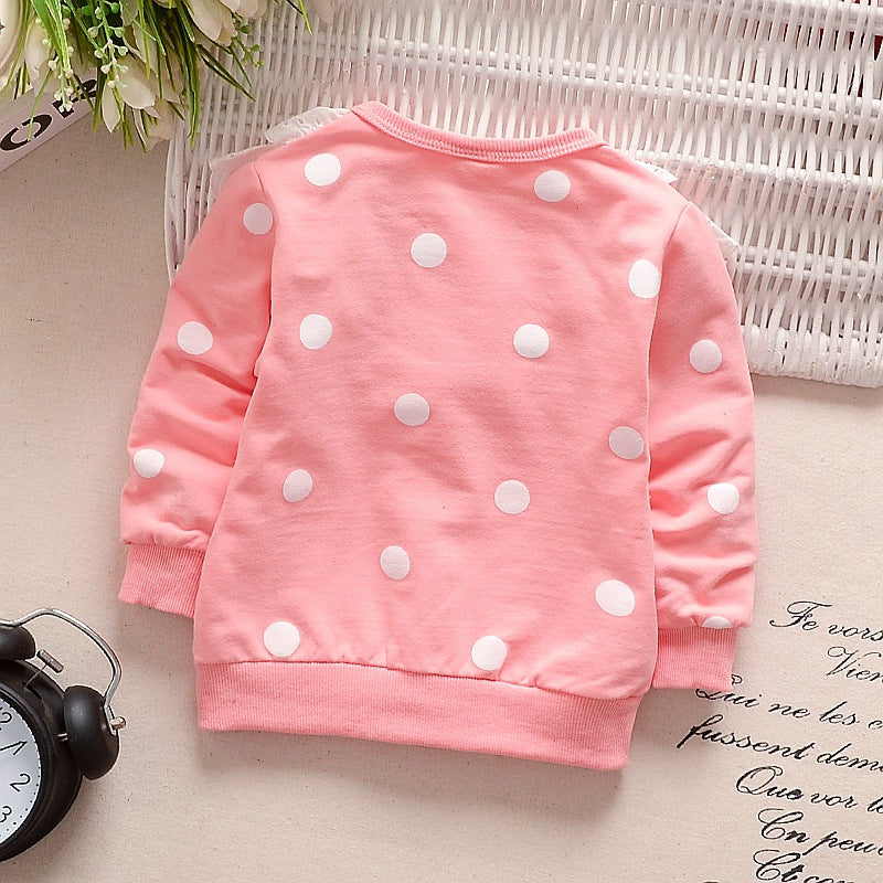 jual [102140] - Jaket Renda Polka Anak Perempuan 9 Bln - 3 Thn - Color Pastel [B1005] 