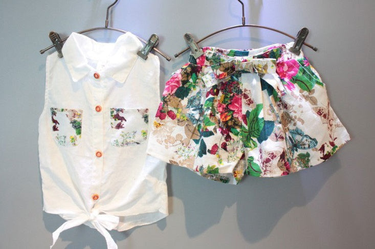 [363144] - Import Setelan Fashion Anak Perempuan - Motif Butterfly Flower Pattern