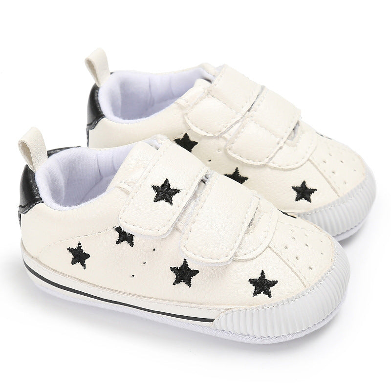 [105246-BLACK] - Sepatu Bayi Prewalker / Baby Shoes - Motif Little Star