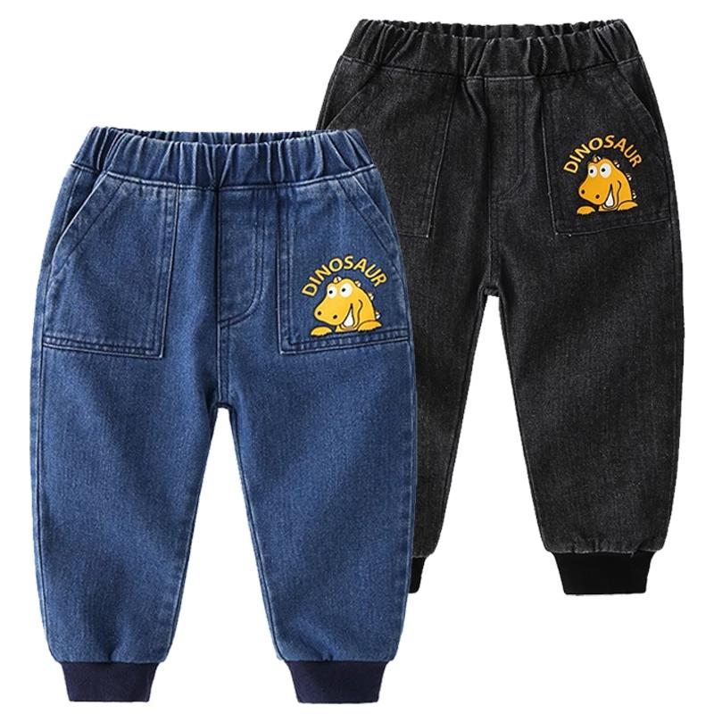 [513261] - Bawahan / Fashion Celana Jogger Jeans Anak - Motif Dinosaur Pouch