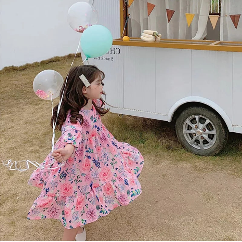 [507369] - Dress Fashion Anak Perempuan - Motif Flower