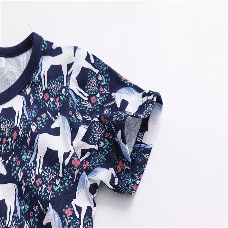 [357463] - Atasan Anak / Kaos Anak / Baju Atasan Summer Anak Trendi - Motif Beautiful Unicorn