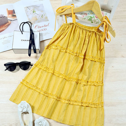 [507535] - Dress Kutung Import Fashion Anak Perempuan - Motif Three Laces