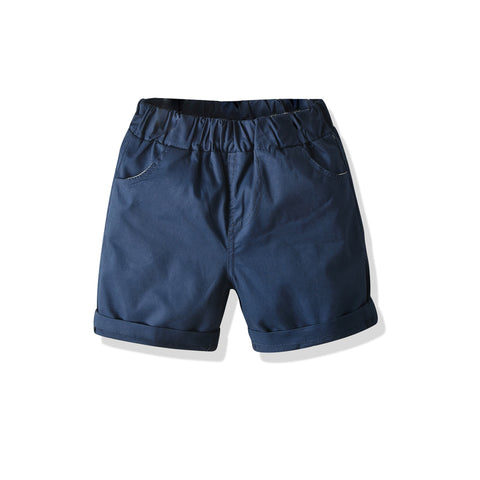 [502142-NAVY] - Celana Pendek Casual Anak - Motif Solid Color
