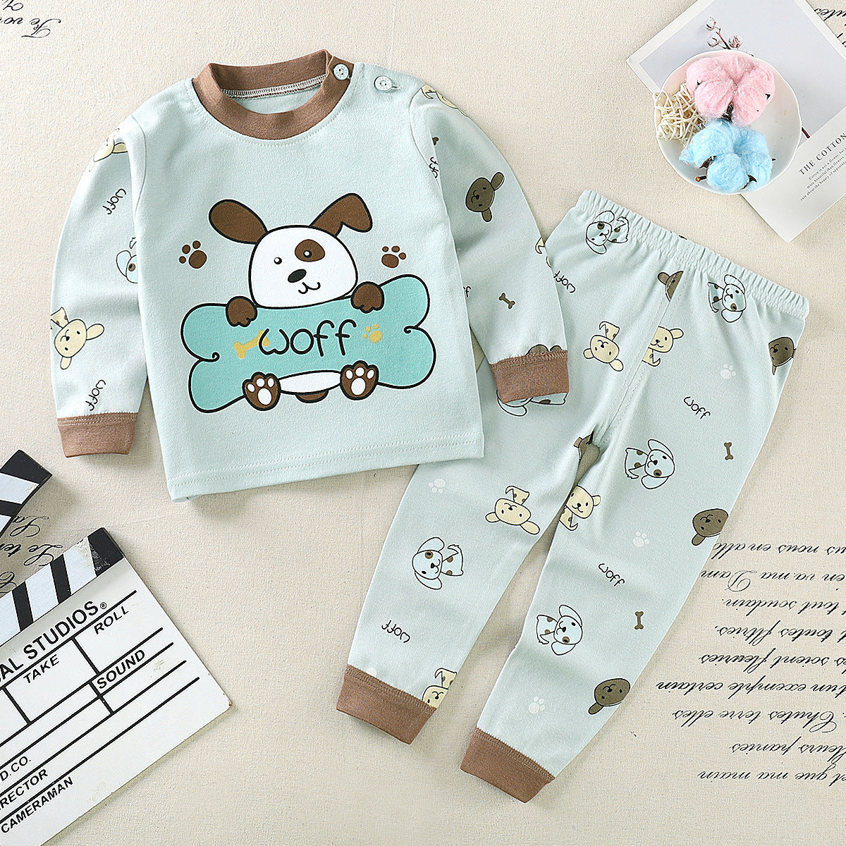 [505105] - Piyama Anak Import / Setelan Tidur Anak Import - Motif Woff's Dog