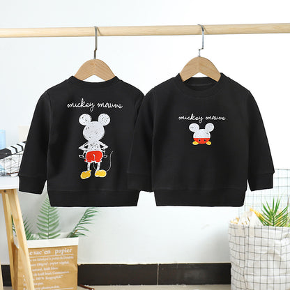 [505121-BLACK] - Baju Atasan Sweater Import Anak Trendi - Motif Mickey Mouse