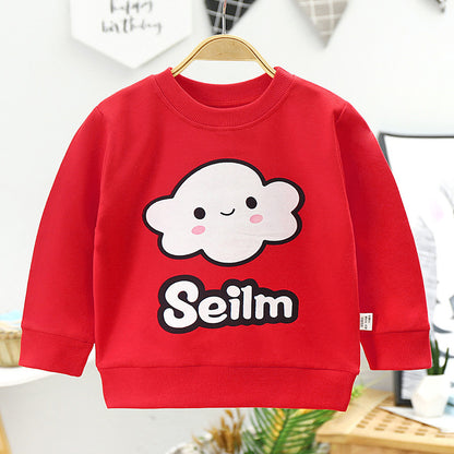 [505125] - Baju Atasan Sweater Import Anak Trendi - Motif Smile Cloud