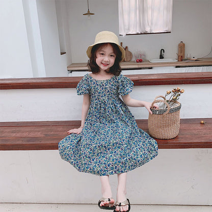 [507158] - Dress Fashion Anak Perempuan - Motif Flower Multicolor