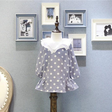 [507170] - Dress Fashion Anak Perempuan - Motif Circular Collar