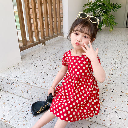 [507205] - Dress Fashion Anak Perempuan - Motif Polkadot Style