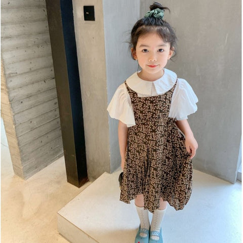 [507216] - Setelan Overall Fashion Anak Perempuan - Motif Little Flower