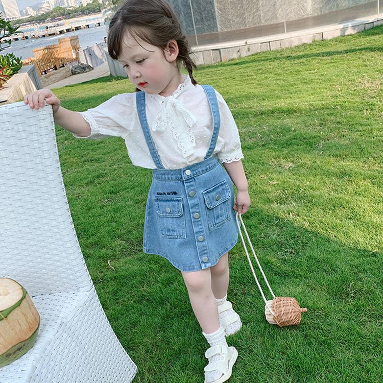 [507217] - Setelan Overall Import Fashion Anak Perempuan - Motif Middle Lace