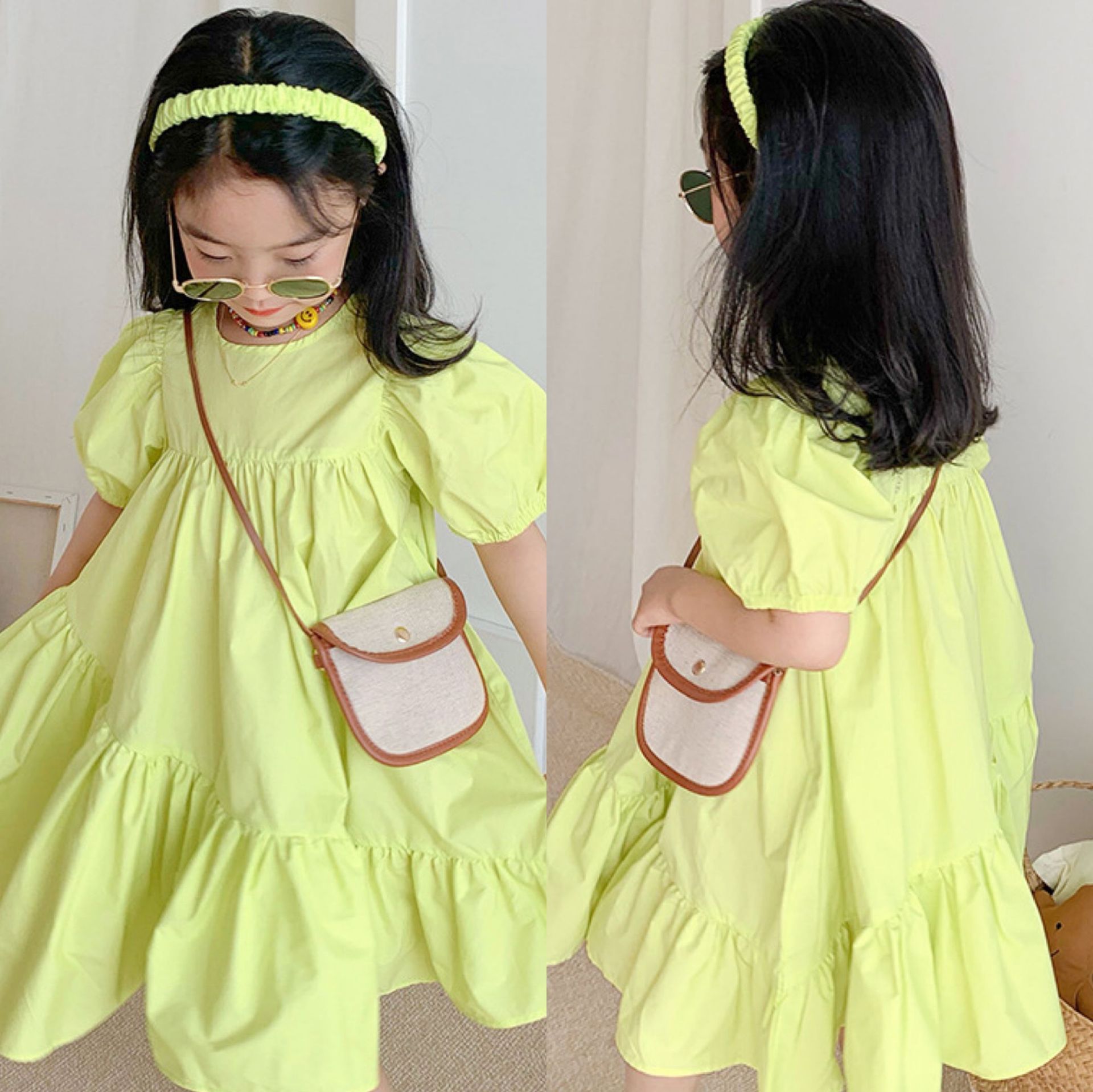 [507229] - Dress Fashion Anak Perempuan - Motif Simple Color