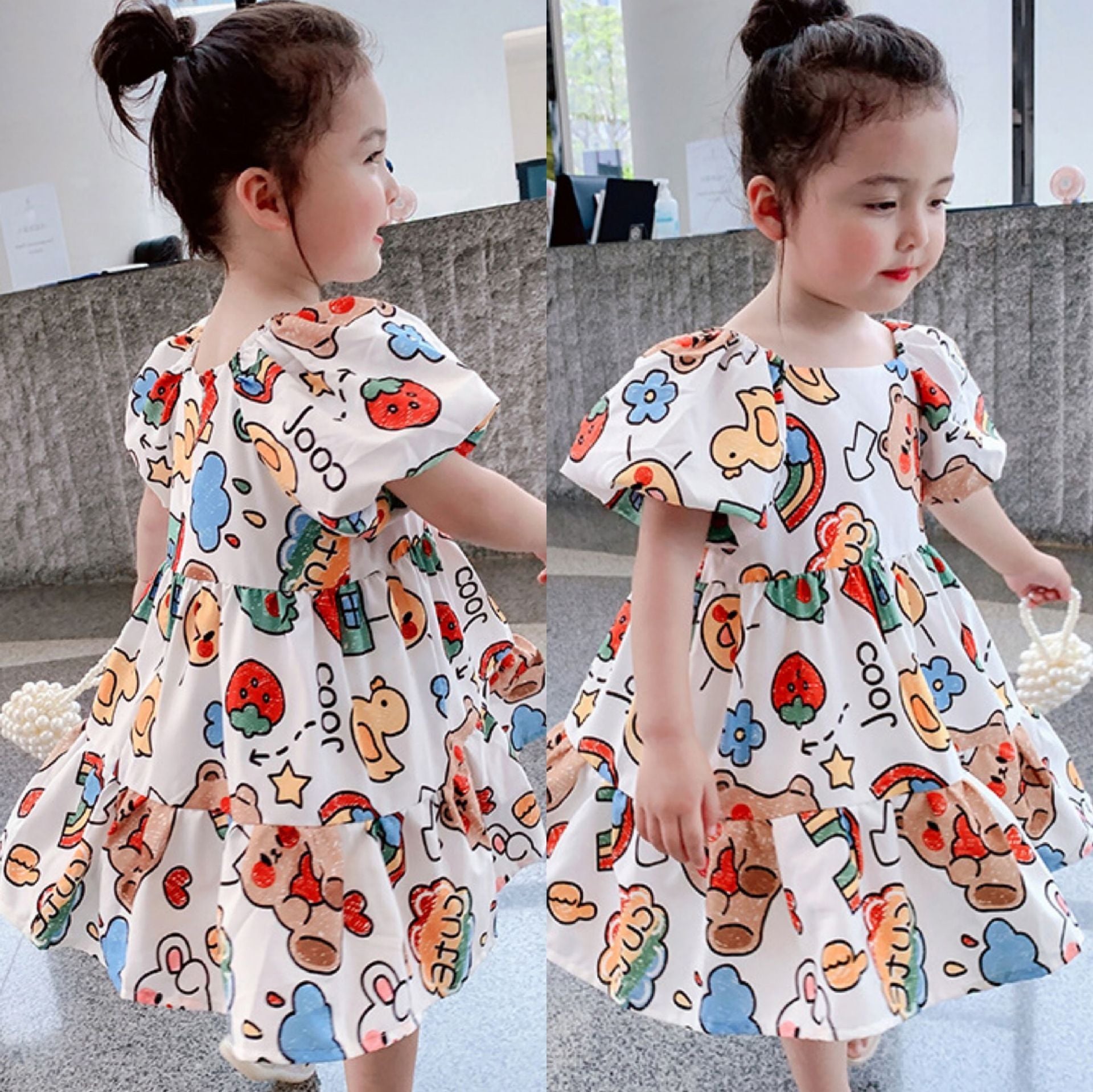 [507249] - Dress Fashion Anak Perempuan - Motif Doll Pictures