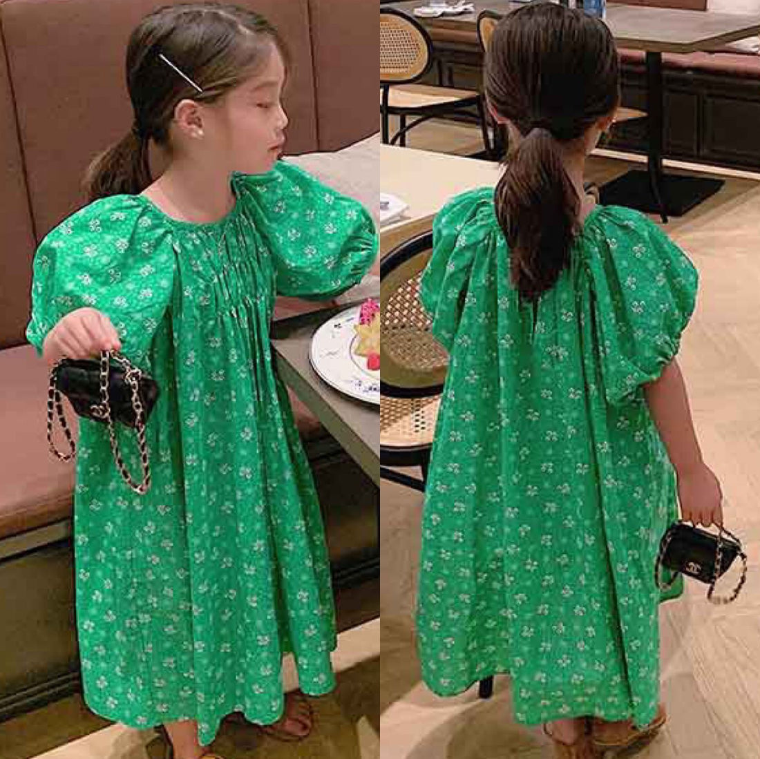 [507251] - Dress Fashion Anak Perempuan Import - Motif Balloon Sleeve