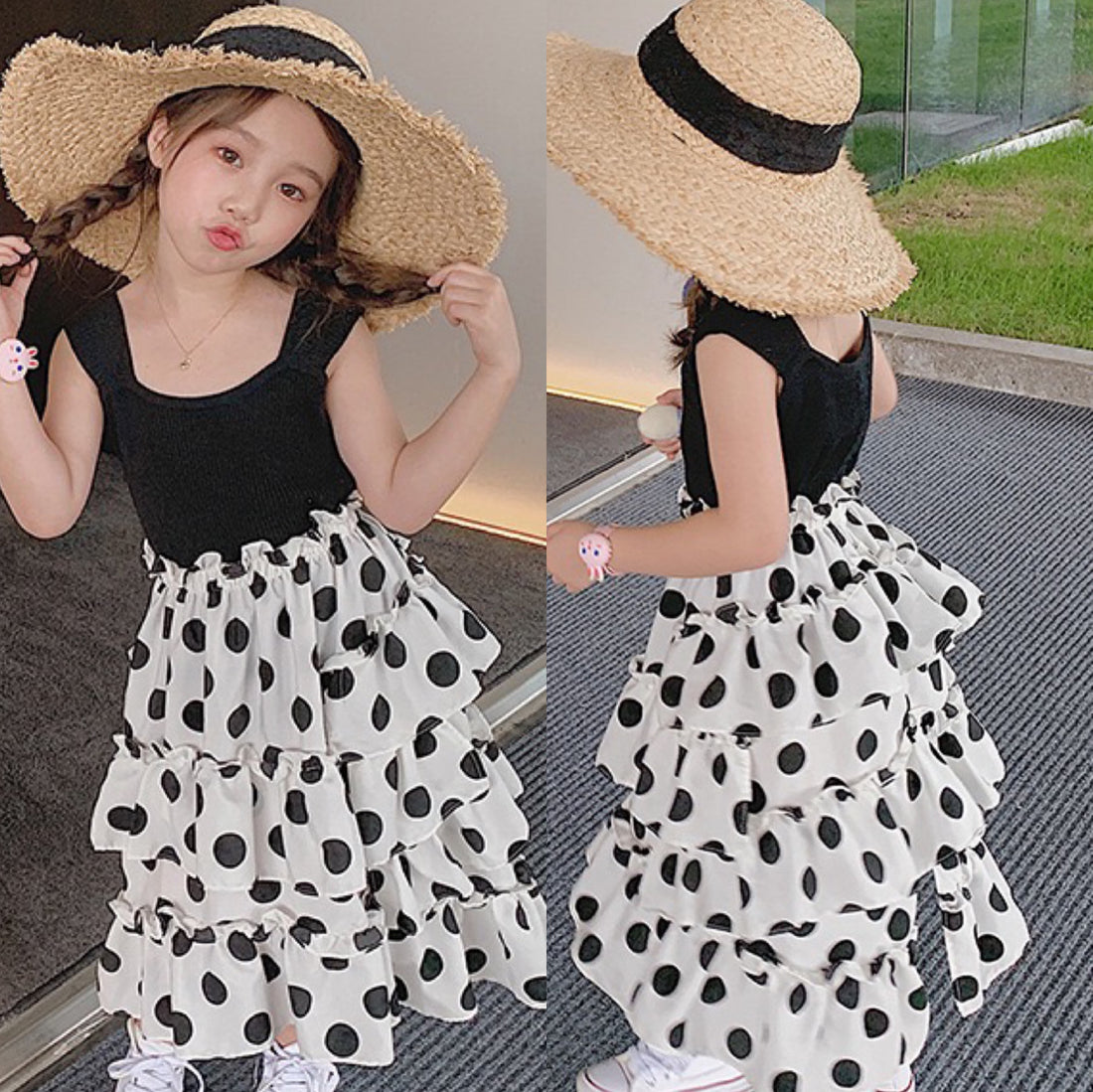 [507269] - Setelan Kutung Fashion Anak Perempuan - Motif Freckles Skirt