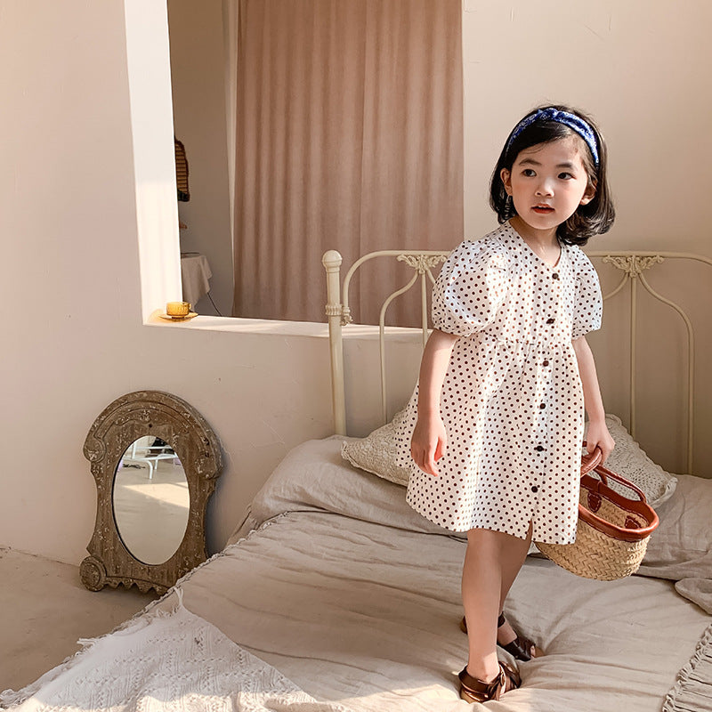 [507295] - Dress Fashion Anak Perempuan - Motif Freckles