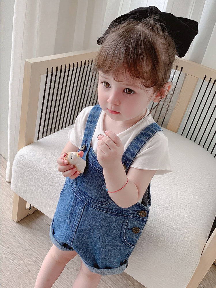 [507296] - Bawahan Overall Anak Perempuan - Motif Front Pocket