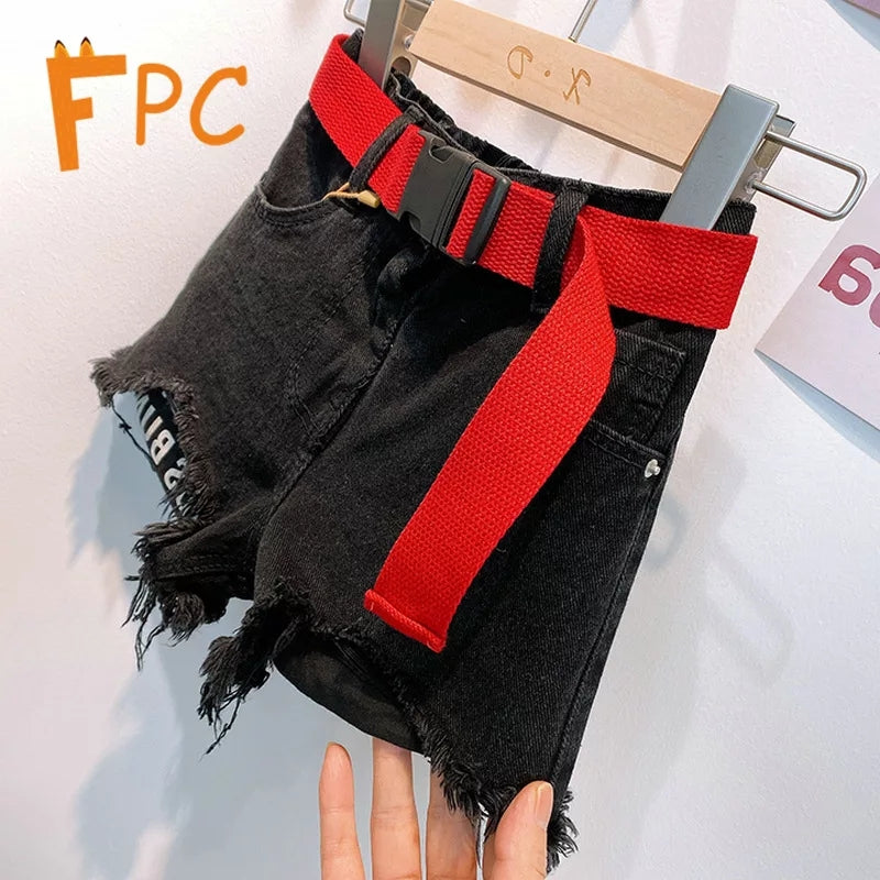 [507298] - Celana Pendek Fashion Anak Perempuan - Motif Ripped Jeans