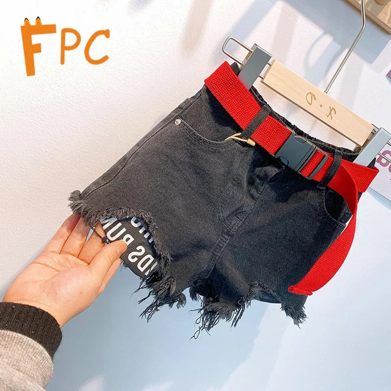 [507298] - Celana Pendek Fashion Anak Perempuan - Motif Ripped Jeans