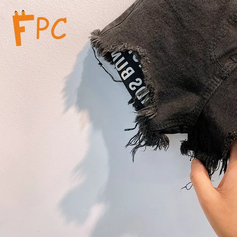 [507298] - Celana Pendek Fashion Anak Perempuan - Motif Ripped Jeans