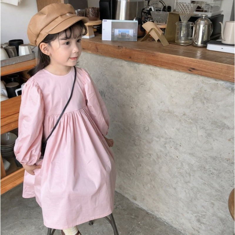 [507324] - Dress Fashion Anak Perempuan - Motif Plain Color