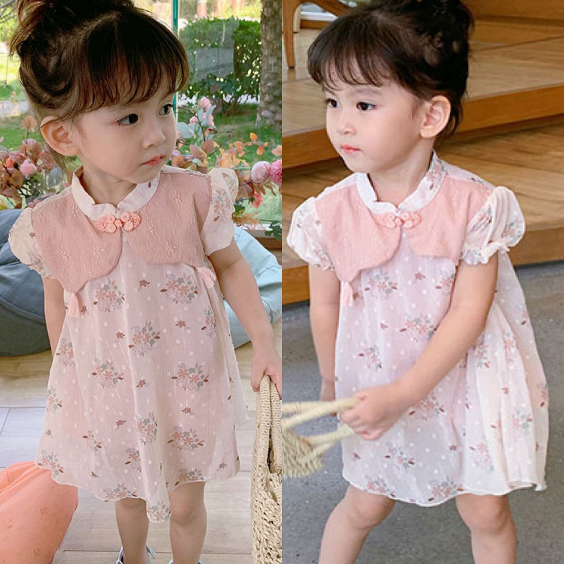 [507353] - Dress Fashion Anak Perempuan Import - Motif Thick Neck